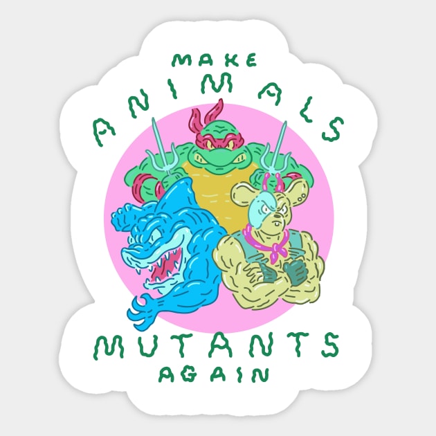 Make Animals Mutants Again Sticker by SalemCo